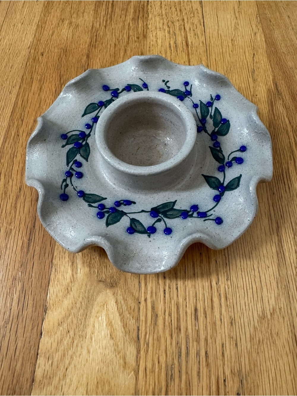 Salmon Falls Stoneware Pottery Candle Holder 2001